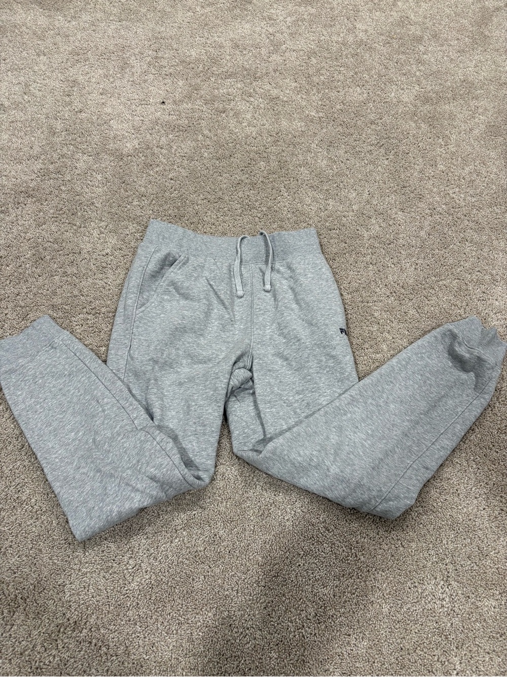 Womens Grey Pull-On Jogger Sweatpants